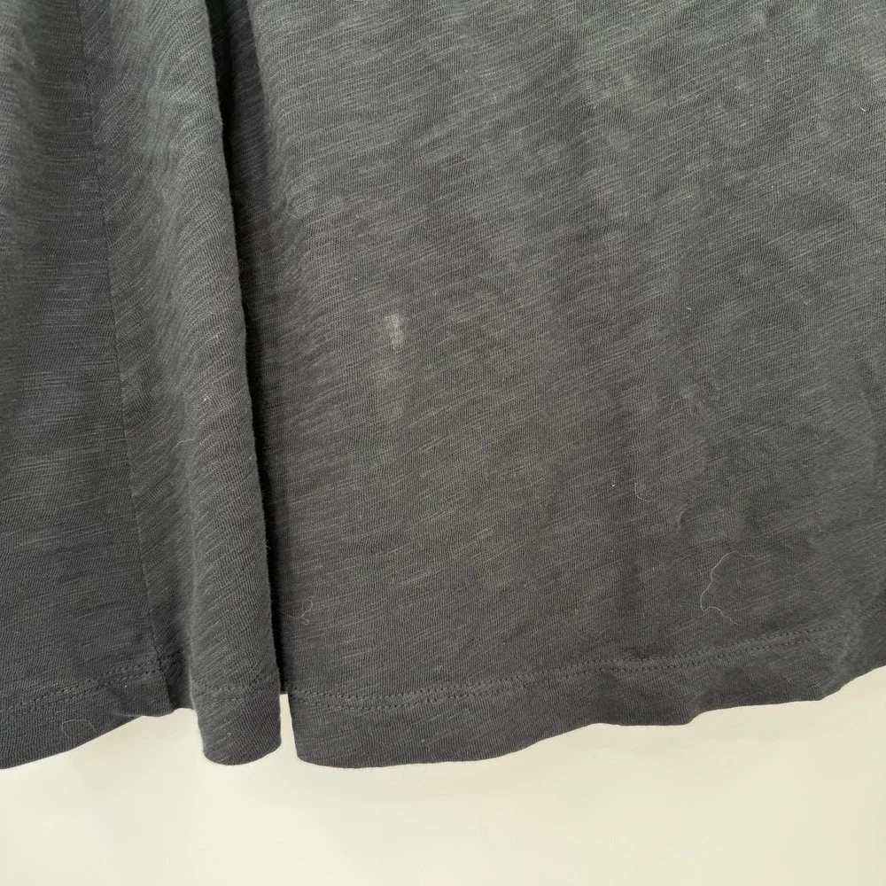 Escape by Habitat Skirt Women L Black Cotton Slub Knit Minimalist Lagenlook Cozy